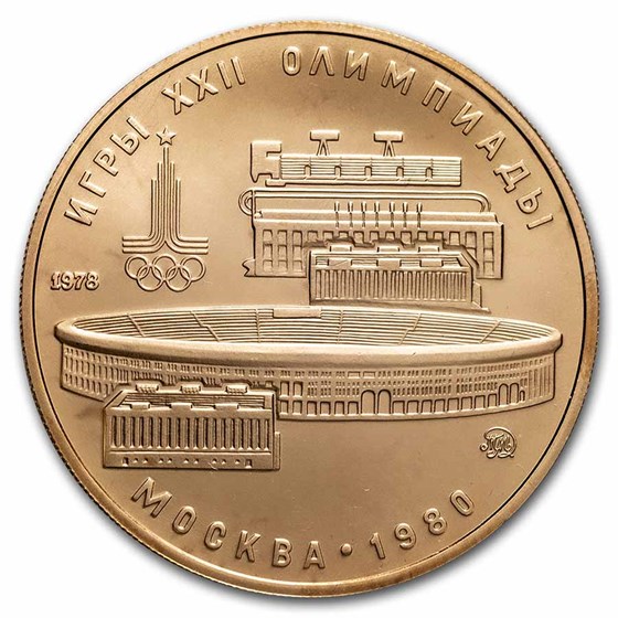 1980(78) Russia Gold 100 Roubles Olympic Lenin Stadium BU 1980(78) Russia Gold 100 Roubles Olympic Lenin Stadium BU