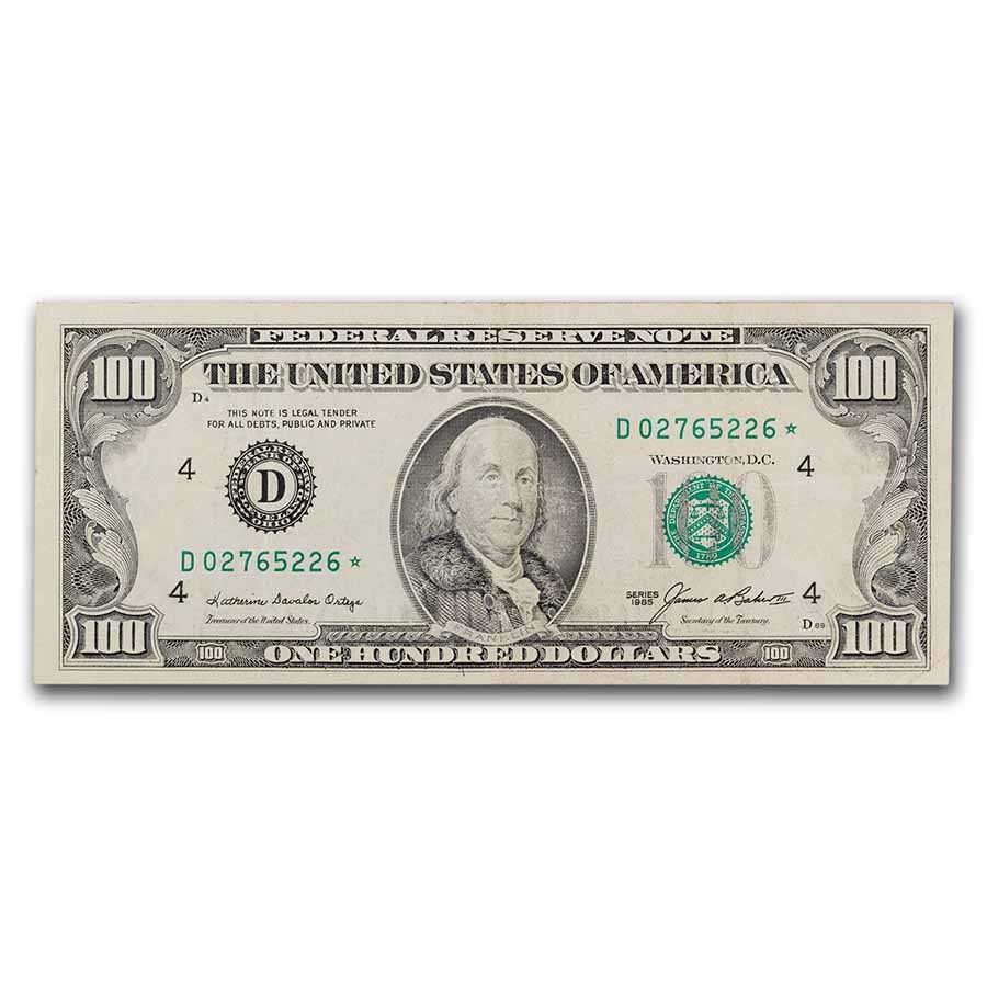 1980s $100 FRN VF-XF (Districts of our choice) Star Notes