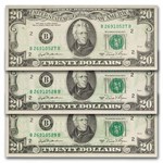 1981 $20 FRN CU (Fr#2073-B) 6 Progressive Offset Errors