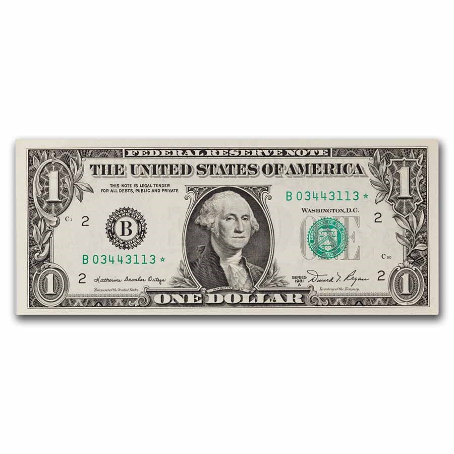 1981-A* (B-New York) $1.00 FRN CU (Fr#1912-B*) Star Note!