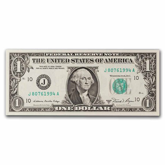 1981-A (J-Kansas City) $1.00 FRN CU (Fr#1912-J) 1981-A (J-Kansas City) $1.00 FRN CU (Fr#1912-J)