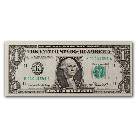 1981-A (K-Dallas) $1.00 FRN CU (Fr#1912-K)