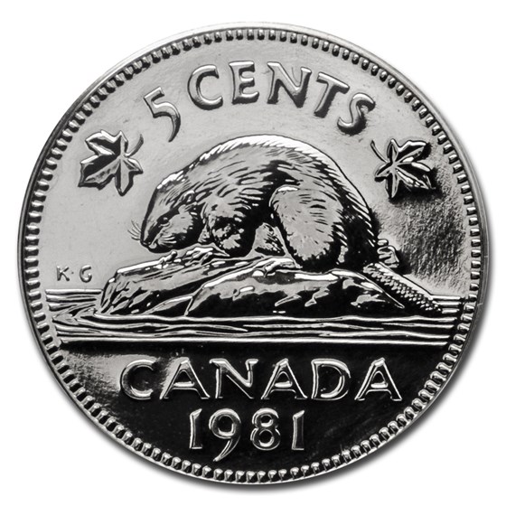 1981 Canada 5 Cents Specimen BU 1981 Canada 5 Cents Specimen BU
