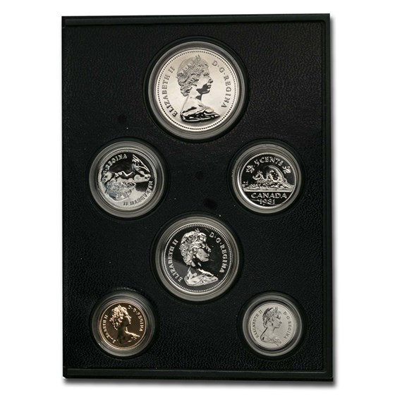 1981 Canada 6-Coin Specimen Set (COA, without outer box) 1981 Canada 6-Coin Specimen Set (COA, without outer box)