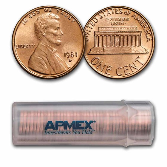 1981-D Lincoln Cent 50-Coin Roll BU 1981-D Lincoln Cent 50-Coin Roll BU