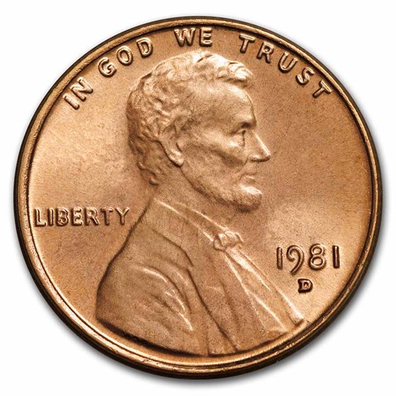 1981-D Lincoln Cent BU (Red)