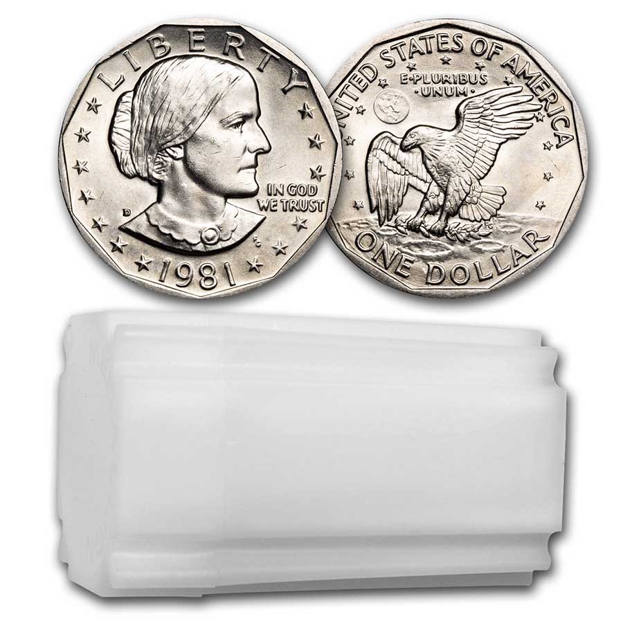 1981-D SBA 20-Coin Roll BU