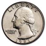 1981-D Washington Quarter 40-Coin Roll BU