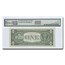 1981 (F-Atlanta) $1.00 FRN AU-50 EPQ PMG (Fr#1911-F) Print Error