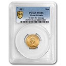 1981 Great Britain Gold Sovereign MS-66 PCGS