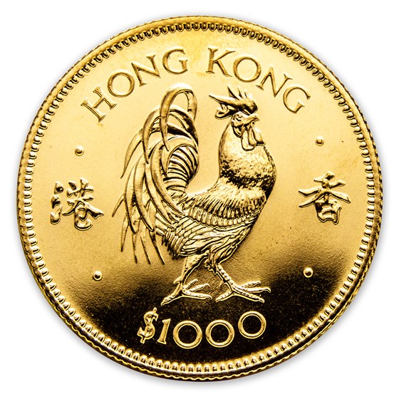 1981 Hong Kong Gold $1000 Year of the Rooster BU 1981 Hong Kong Gold $1000 Year of the Rooster BU