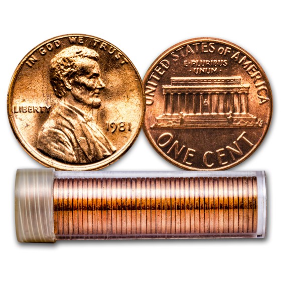 1981 Lincoln Cent 50-Coin Roll BU 1981 Lincoln Cent 50-Coin Roll BU
