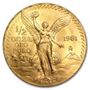 1981 Mexico 1/2 oz Gold Libertad BU