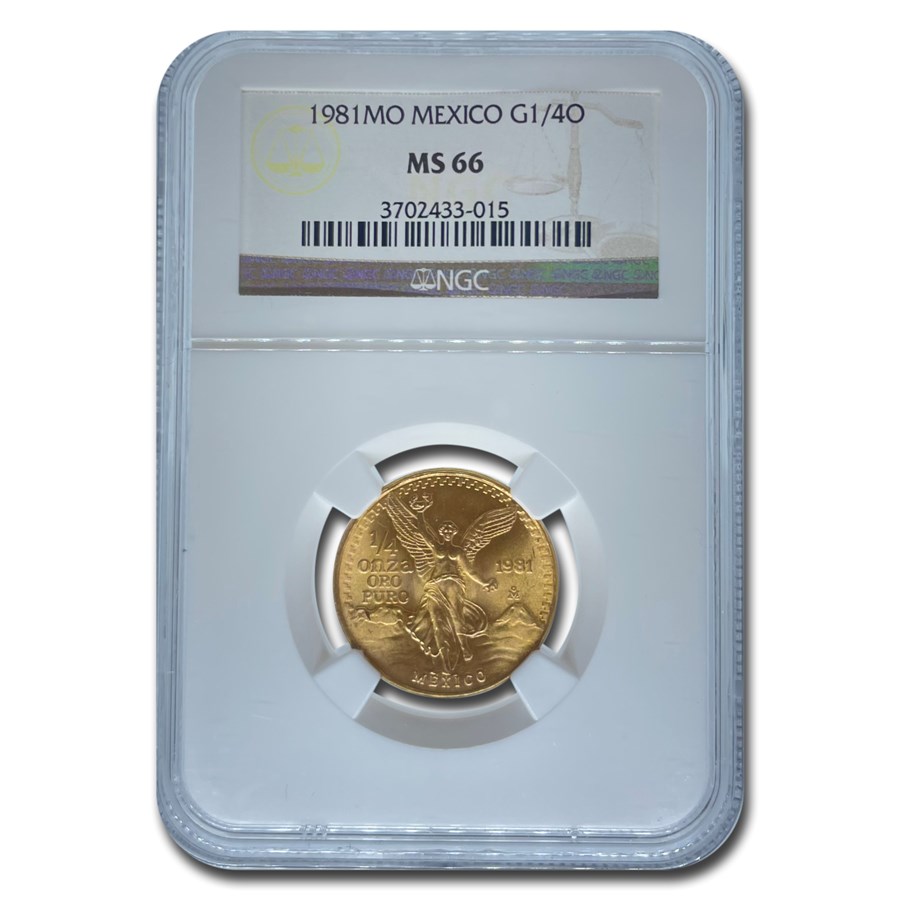 1981 Mexico 1/4 oz Gold Libertad MS-66 NGC