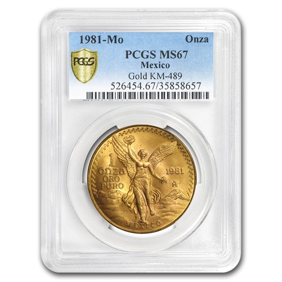 1981 Mexico 1 oz Gold Libertad MS-67 PCGS 1981 Mexico 1 oz Gold Libertad MS-67 PCGS
