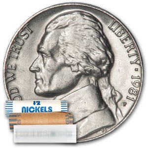 1981-P Jefferson Nickel 40-Coin Roll BU