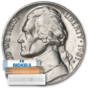 1981-P Jefferson Nickel 40-Coin Roll BU 1981-P Jefferson Nickel 40-Coin Roll BU