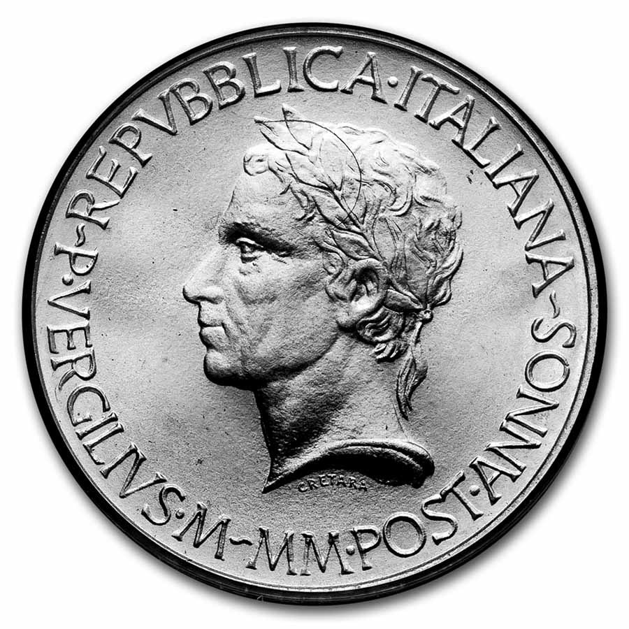 1981-R Italy Silver 500 Lire Death of Virgil BU (w/OGP)