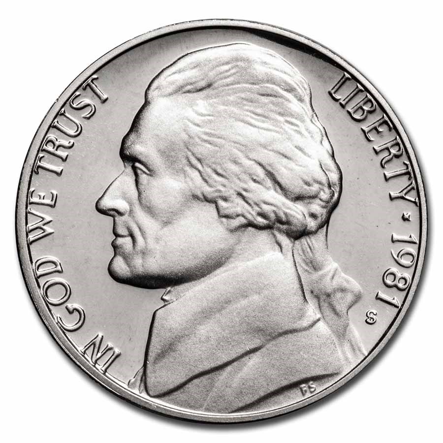Buy 1981-S Jefferson Nickel Type-II 40-Coin Roll Proof | APMEX