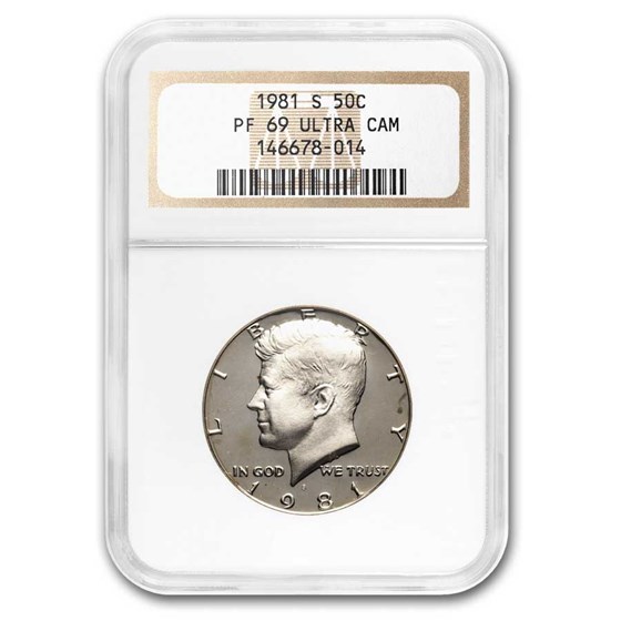 1981-S Kennedy Half Dollar Type 1 PF-69 UCAM NGC 1981-S Kennedy Half Dollar Type 1 PF-69 UCAM NGC
