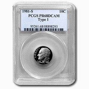 1981-S Roosevelt Dime PR-68 PCGS 1981-S Roosevelt Dime PR-68 PCGS