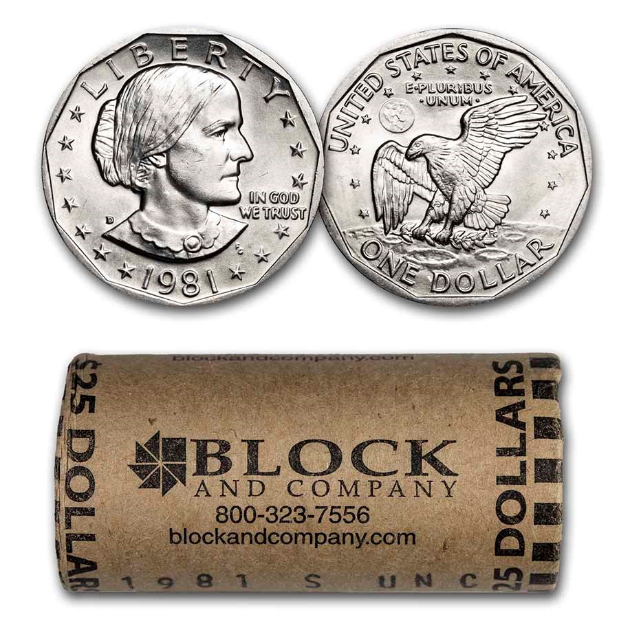 1981-S SBA 20-Coin Roll BU