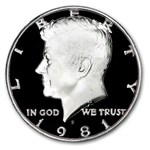 1981-S Type-I Kennedy Half Dollar 20-Coin Roll Proof