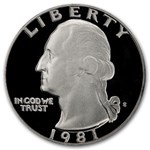 1981-S Washington Quarter Type-II Gem Proof