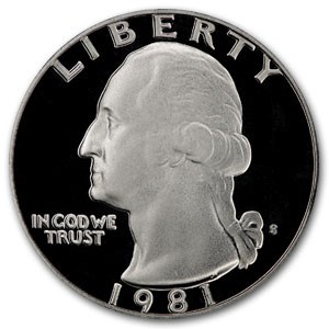 1981-S Washington Quarter Type-II Gem Proof