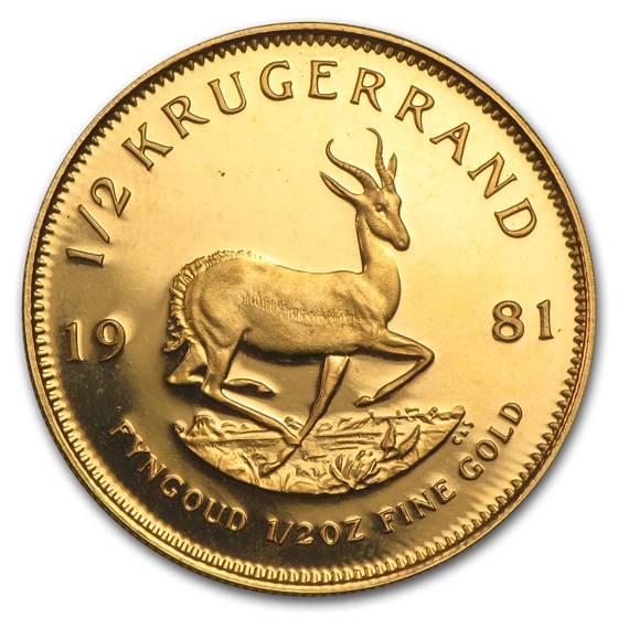 1981 South Africa 1/2 oz Gold Krugerrand 1981 South Africa 1/2 oz Gold Krugerrand