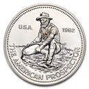 1982 1 oz Silver Round - Engelhard Prospector ("E" Logo Reverse)