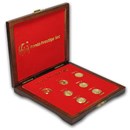 1982-1987 China 7-Coin 1/10 oz Gold Panda Prestige Set BU