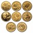 1982-1988 China 8-Coin Gold Panda Set BU (with Box)