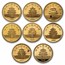 1982-1988 China 8-Coin Gold Panda Set BU (with Box)