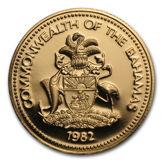 Buy 1982 Bahamas Proof Gold 50 Dollars Marlin APMEX