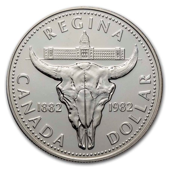 1982 Canada Silver Dollar BU (Bison Skull)
