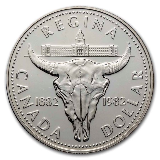 1982 Canada Silver Dollar BU (Bison Skull) 1982 Canada Silver Dollar BU (Bison Skull)