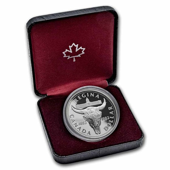 1982 Canada Silver Dollar Proof (Bison Skull w/OGP)