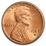 1982-D Lincoln Cent 50-Coin Roll BU (Large Date-Copper)
