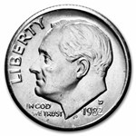 1982-D Roosevelt Dime 50-Coin Roll BU