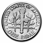 1982-D Roosevelt Dime 50-Coin Roll BU