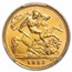 1982 Great Britain Gold 1/2 Sovereign Elizabeth II MS-62 PCGS
