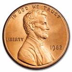 1982 Lincoln Cent 50-Coin Roll BU (Small Date-Copper)