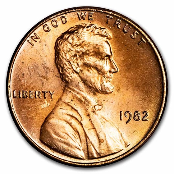 1982 Lincoln Cent BU (Copper, Small Date) 1982 Lincoln Cent BU (Copper, Small Date)
