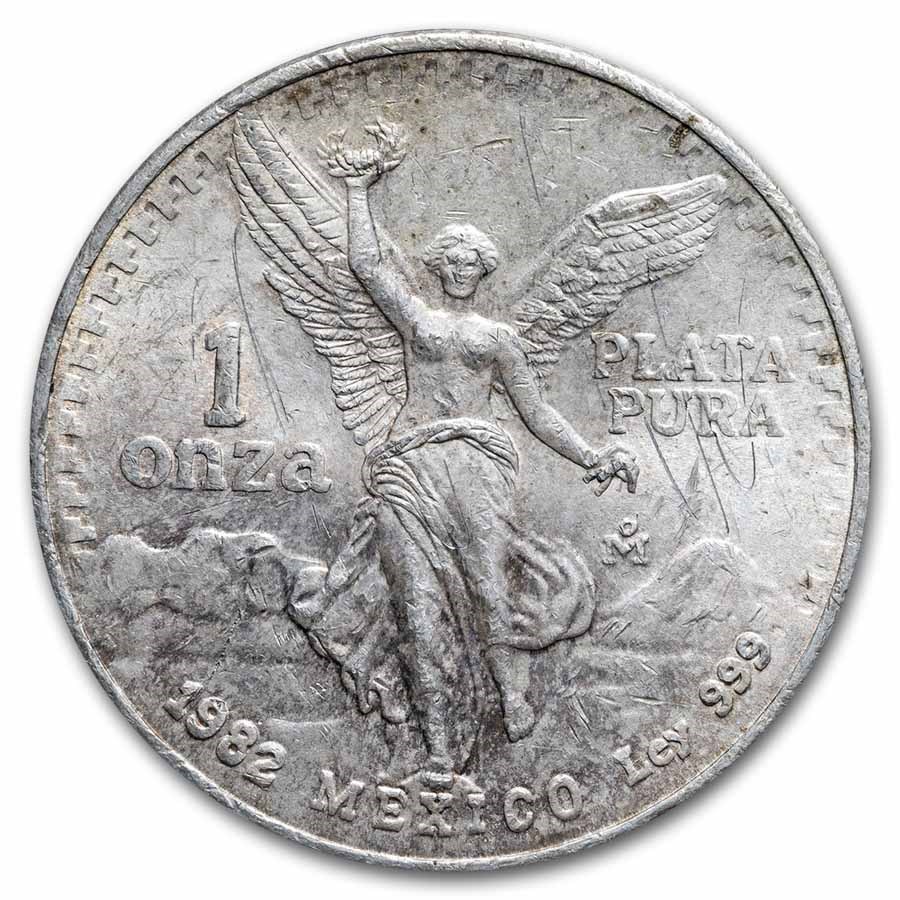 1982 Mexico 1 oz Silver Libertad BU (Abrasions)
