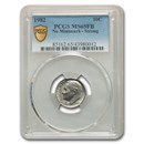 1982 No Mint mark Roosevelt Dime MS-65 PCGS (FB, Strong)