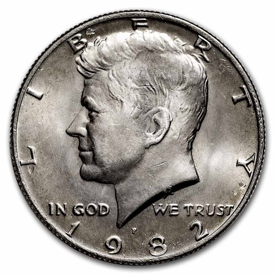 1982-P Kennedy Half Dollar BU (NO-FG Variety) 1982-P Kennedy Half Dollar BU (NO-FG Variety)