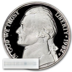 1982-S Jefferson Nickel 40-Coin Roll Proof 1982-S Jefferson Nickel 40-Coin Roll Proof