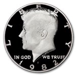 1982-S Kennedy Half Dollar 20-Coin Roll Proof