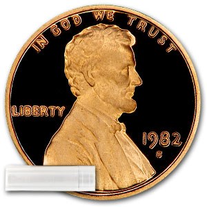 1982-S Lincoln Cent 50-Coin Roll Proof 1982-S Lincoln Cent 50-Coin Roll Proof
